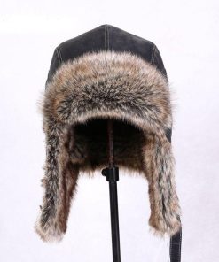 フライトキャップ パイロットキャップ ロシア帽子 あったか おしゃれ メンズ フェイクレザー ハット 耳あて付き 防寒 送料無料