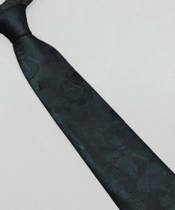 フォーマルネクタイ　黒　薔薇  甲州織　日本製　葬式・葬儀・告別式　ポリエステル100％　メール便可　NKK21-BK