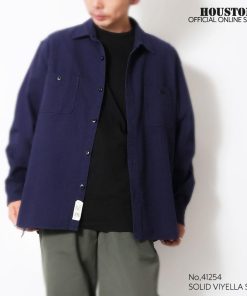 HOUSTON / ヒューストン 41254 SOLID VIYELLA SHIRT ソリッドビエラシャツ -全6色-