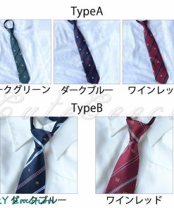 ワンタッチネクタイ レディース メンズ クイックネクタイ 学生風 ロング 結ばない 簡単装着 便利 制服 高校生 通学 スクール 男女兼用 おしゃれ