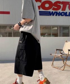 ゆったり メンズ ひざ下 夏 7分丈 パンツ 七分丈 スポーツ クロップドパンツ カーゴパンツ 太め ルームウェア クロップド アウ