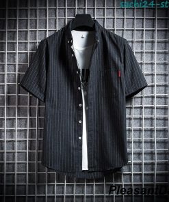 カジュアルシャツ メンズ ボタンダウンシャツ 半袖シャツ 半袖 ストライプシャツ ビジネス 夏 通学 通勤 トップス