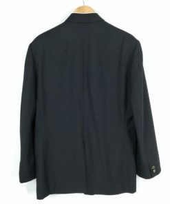 学生服 学ラン 185A 男子 上着 ウール混 神奈川横浜高校 学校指定制服 ラウンドカラー 黒 中古 ランクC a3 JJ5450