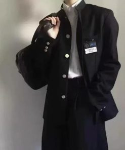 制服 ジャケット 男子 ブレザー 学生服 詰襟 学ラン 上着 3点セット ズボン 長袖シャツ ラウンド襟 メンズ 中学生 ボーイズ スクール ジュニア